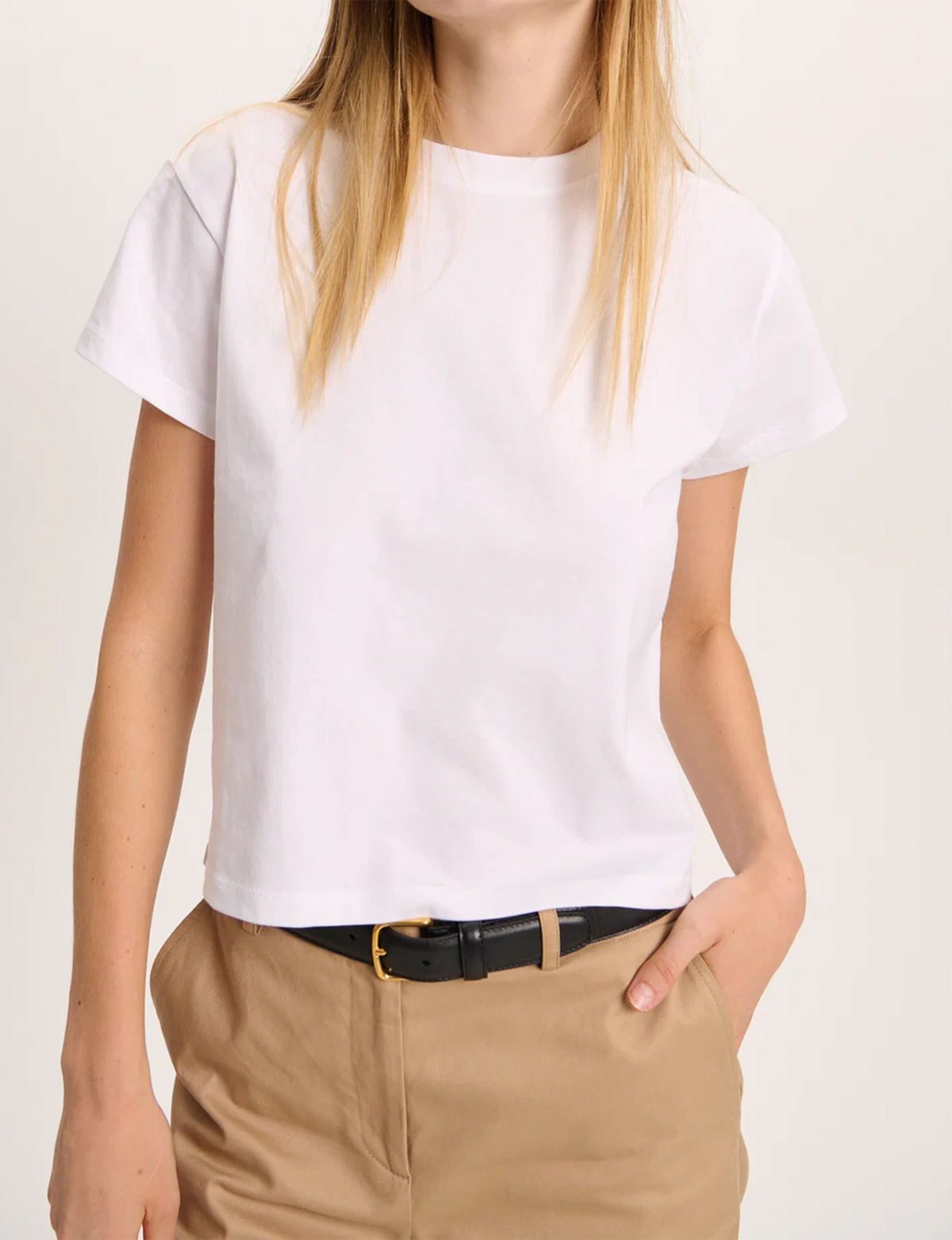 Classic Jersey Short Sleeve Boy Tee, White