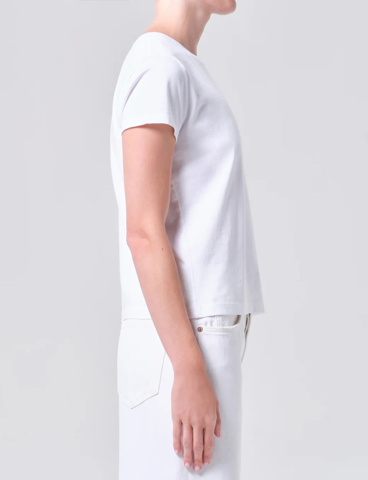 Long Line Adine Tee, White