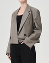 Callie Cropped Blazer, Khaki