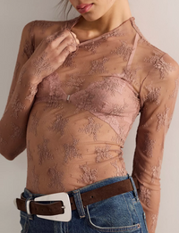 Lady Lux Layering Top, Chocolate