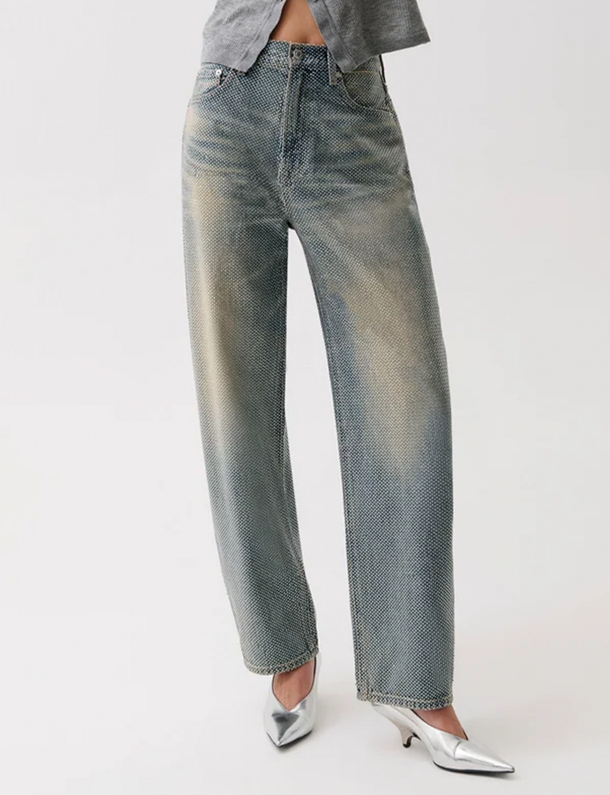 Wes High Rise Barrel, Moonbeam