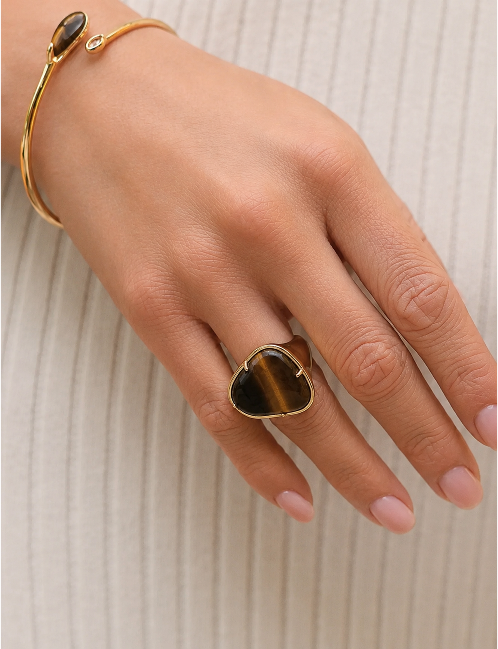 Solstice Ring, Tiger Eye