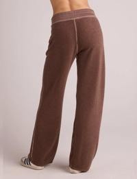 French Terry Wide Leg Sweatpant, Mocha Mist