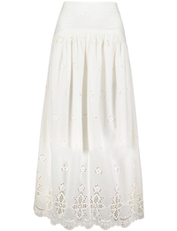 Sorrento Maxi Skirt, Sand Eyelet
