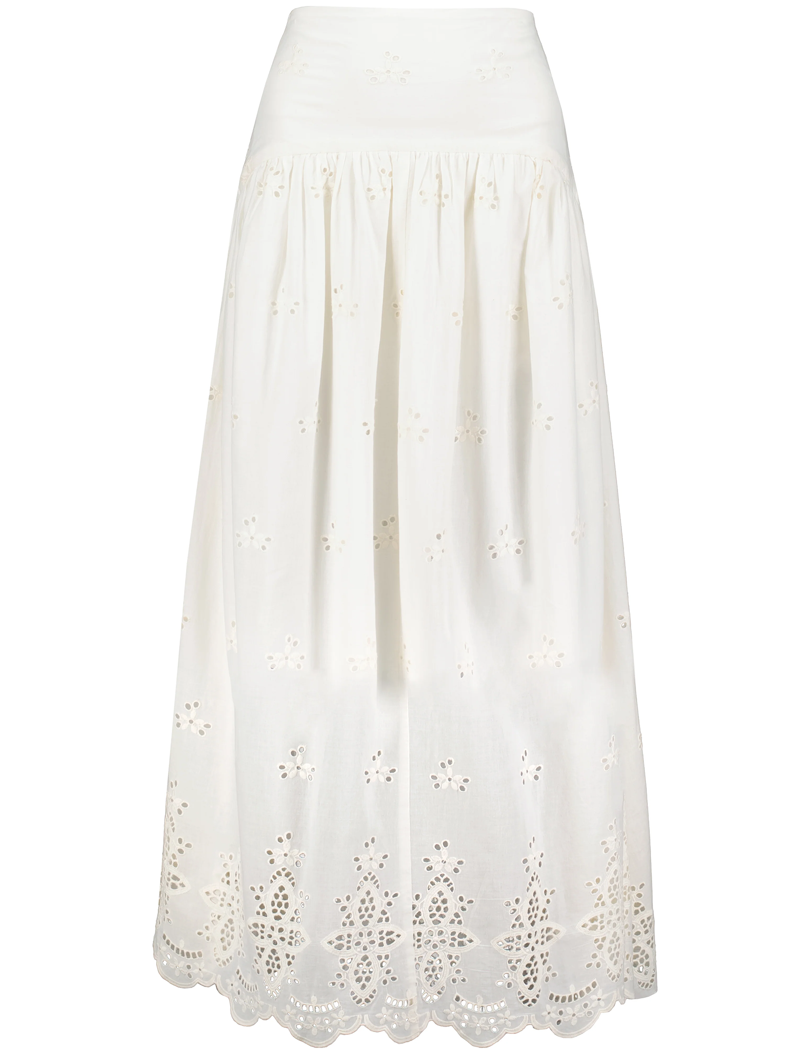 Sorrento Maxi Skirt, Sand Eyelet