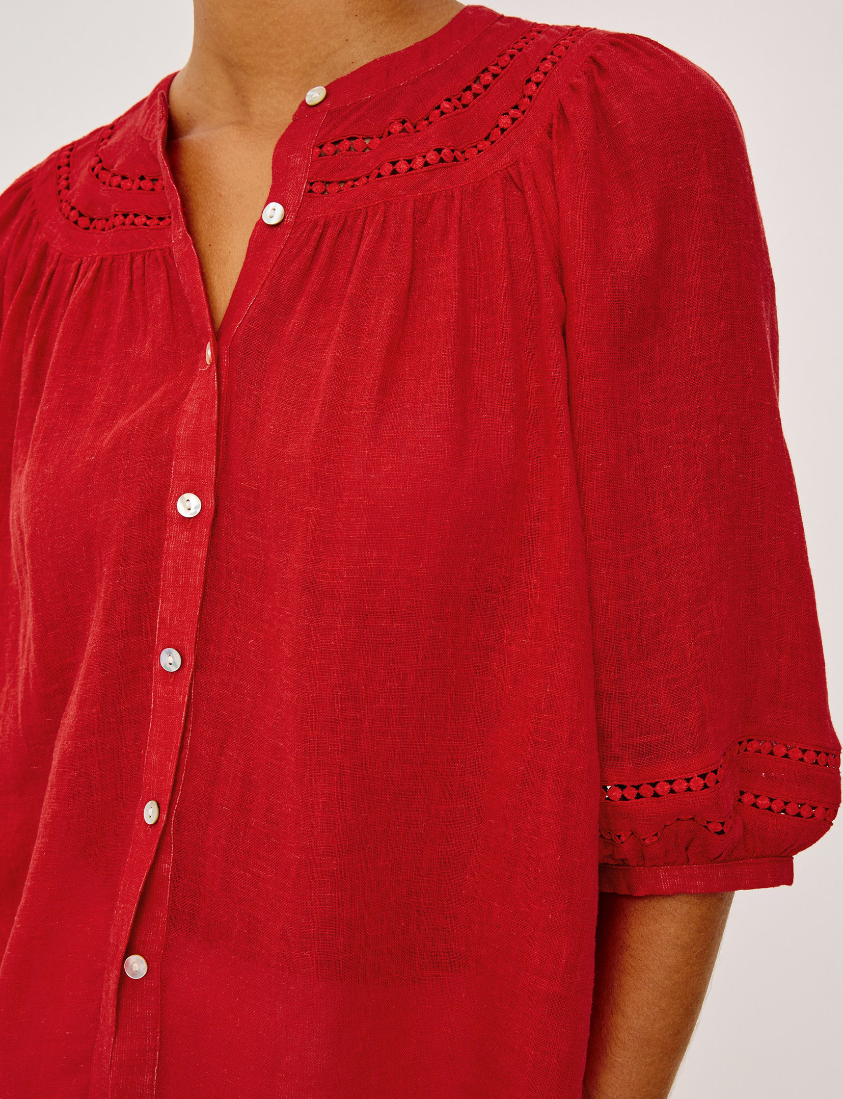 Theia Blouse, Tomato