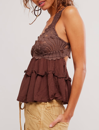 Petal Party Shapeless Cami, Shaved Chocolate
