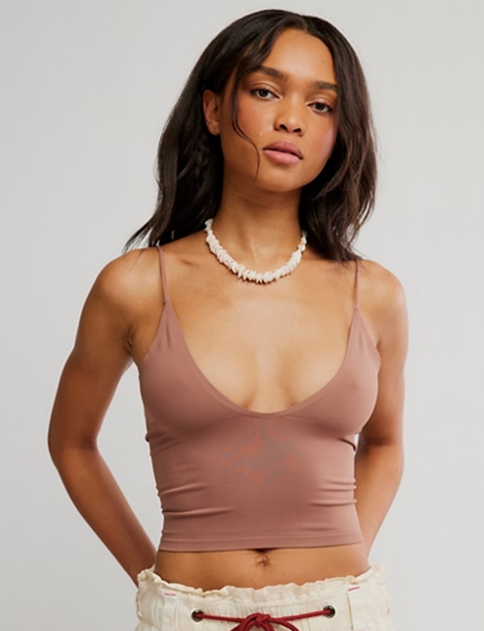 Round Two Skinny Strap Cami, Nutmeg