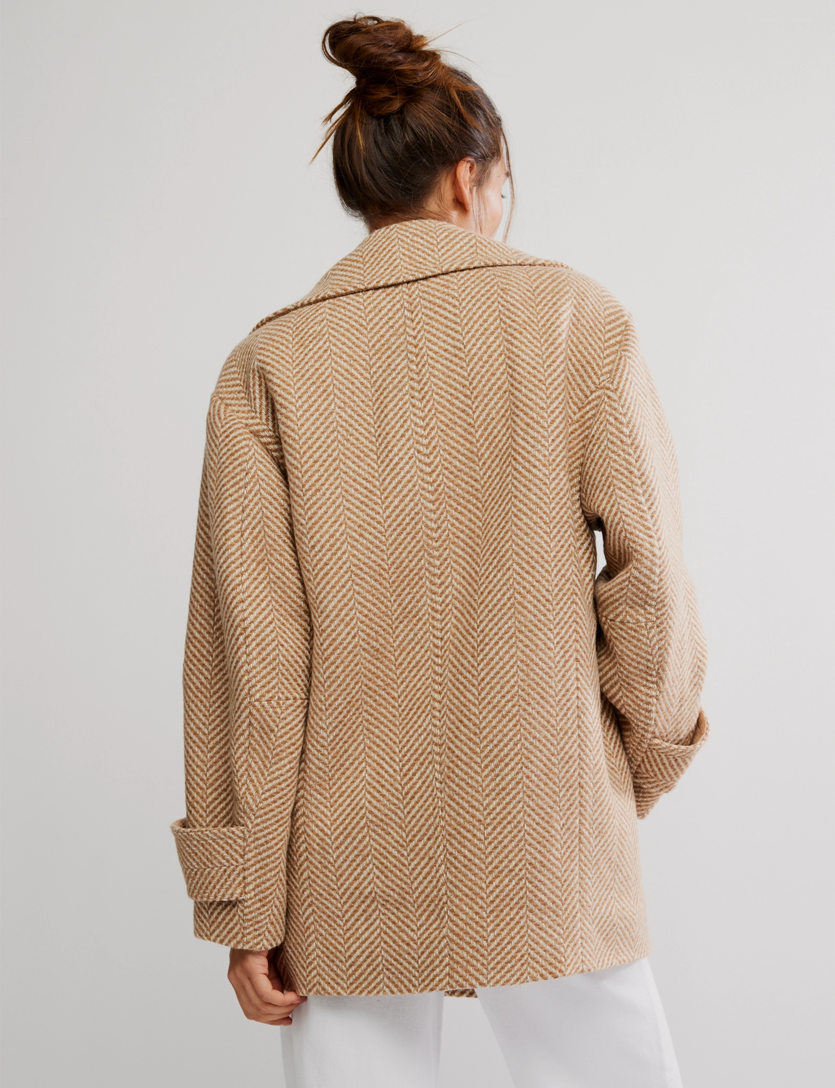 Ari Wool Peacoat, Tan