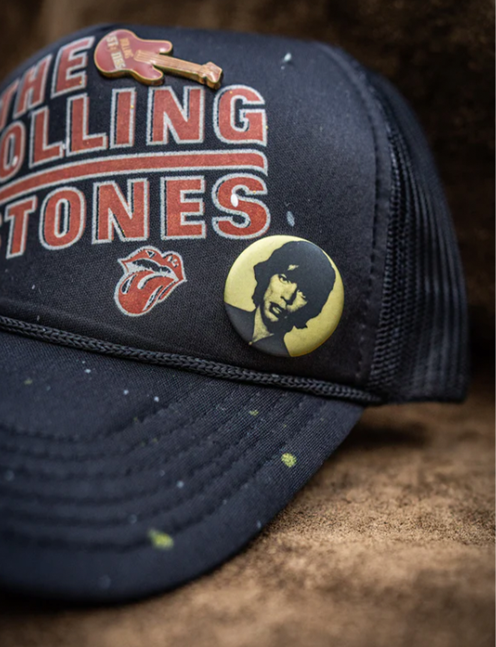 Rolling Stones Lucky In Love Hat, Black