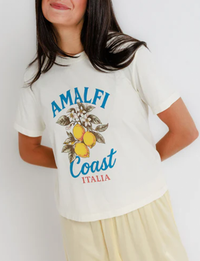 Amalfi Coast Italia Everyday Tee, Off White