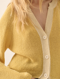 Contrast Cardi, Butter Yellow