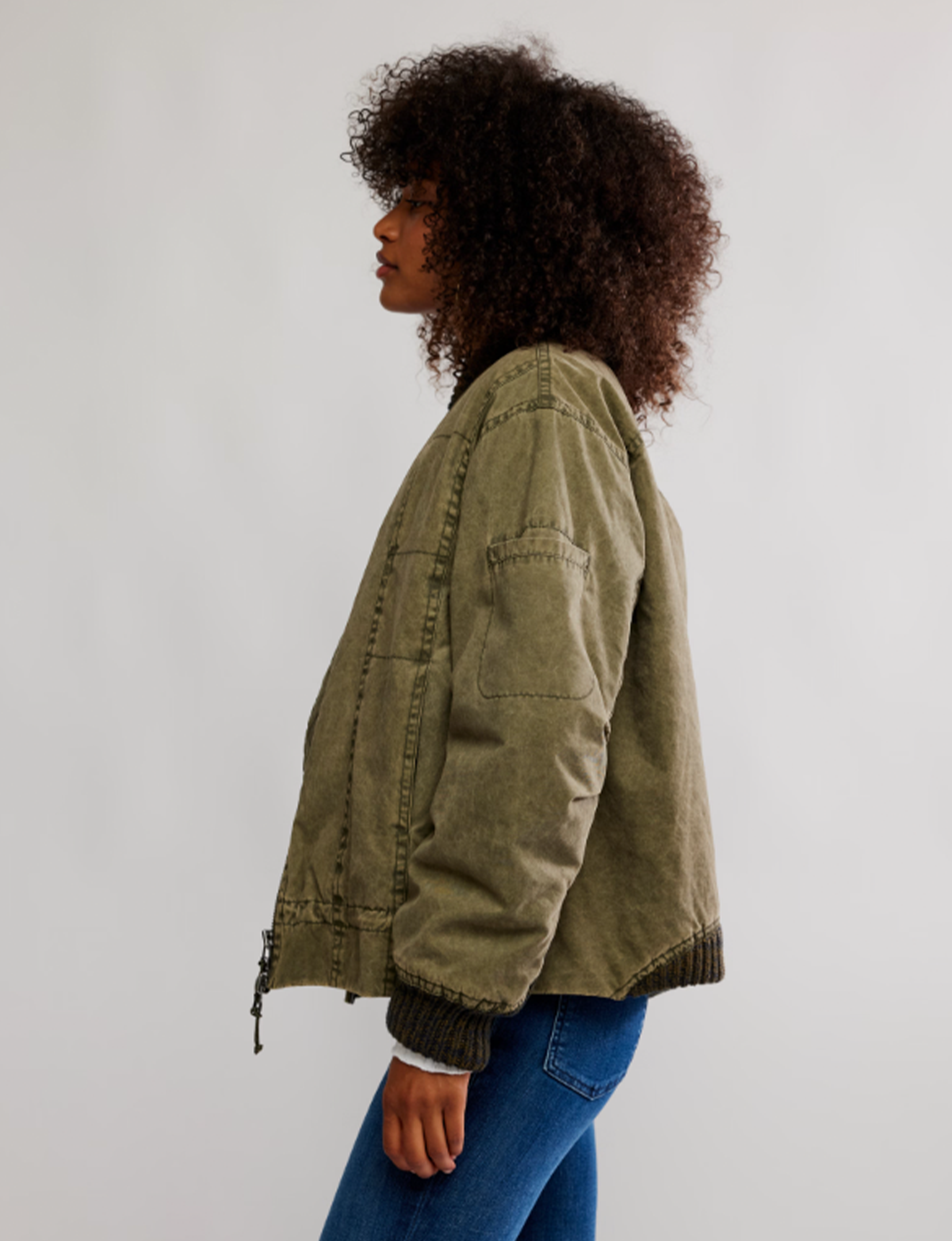 Jax Washed Bomber, Olive