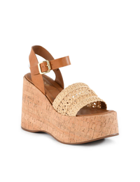 Willow Raffia Sandal, Natural