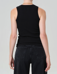 Isabel Rib Tank, Black