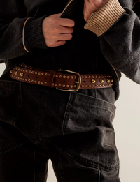 WTF Sola Stud Belt, Cognac