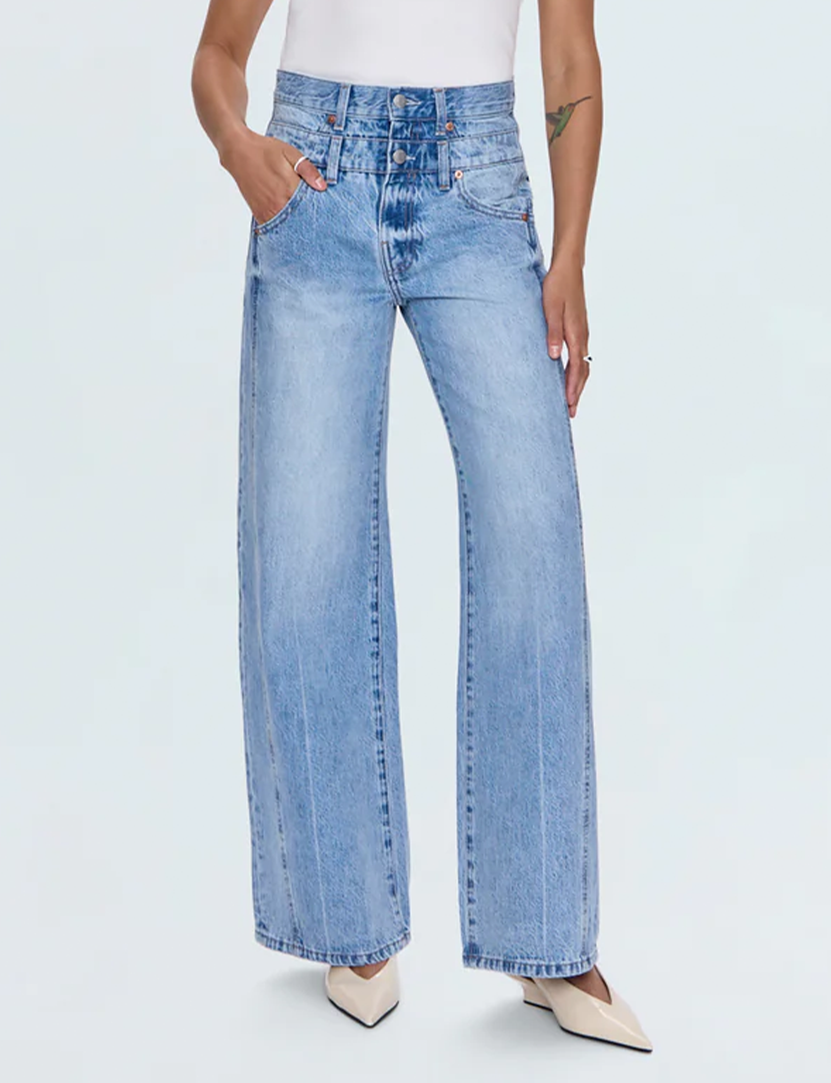 Caleb High Rise Relaxed Stacked Waist, Era