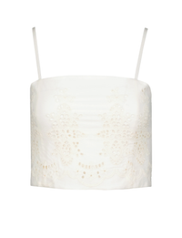 Sorrento Corset Top, Sand Eyelet