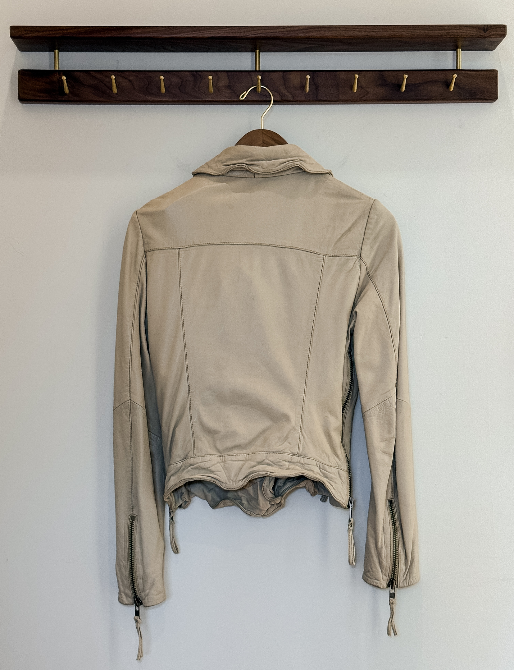Muubaa Leather Jacket, Bone