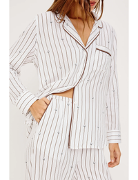 Luna Pajama Set, Striped Lucky Horseshoes