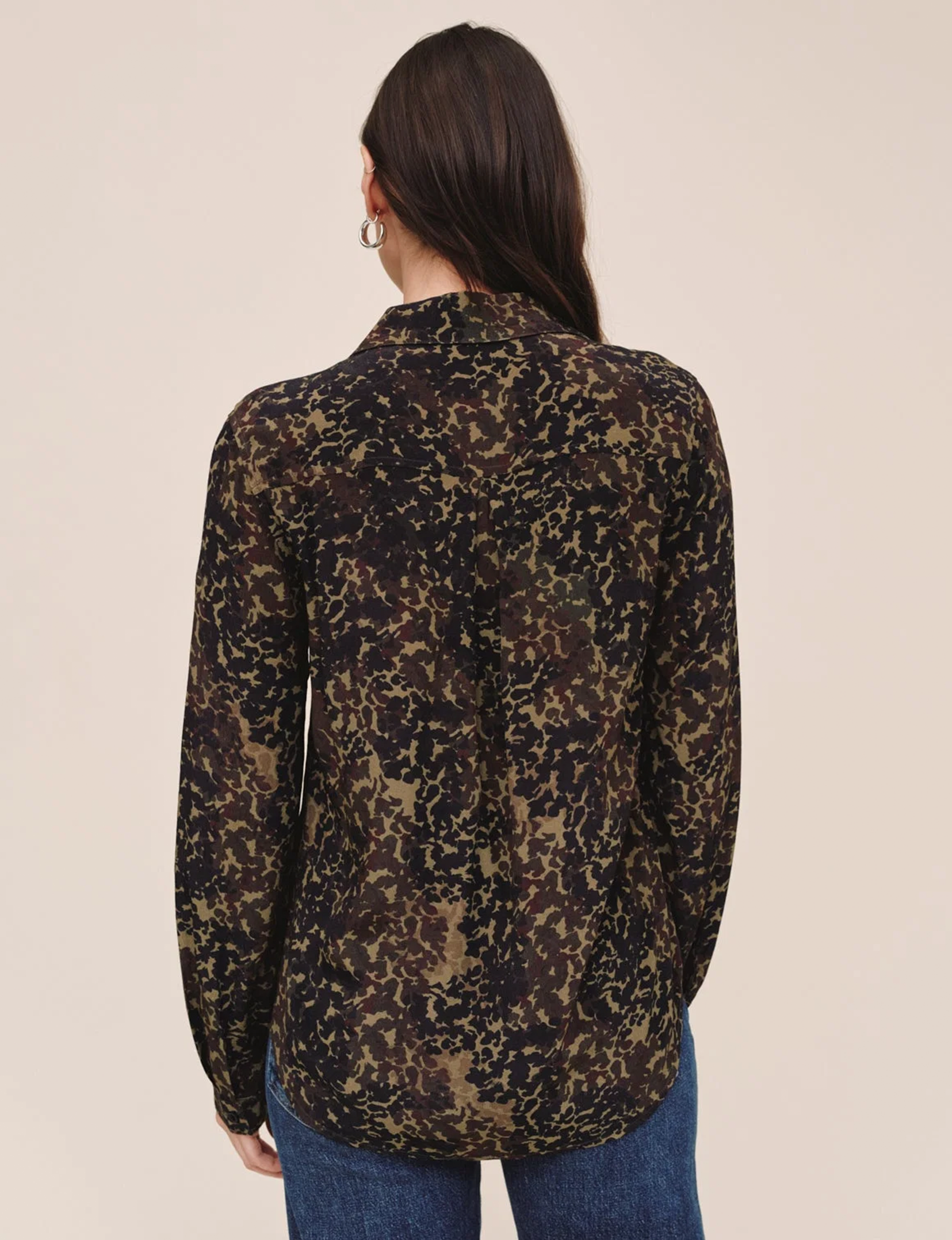 Utility Button Down Shirt, Ditsy Camo