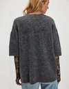 Margot Sweater Tee, Charcoal Heather