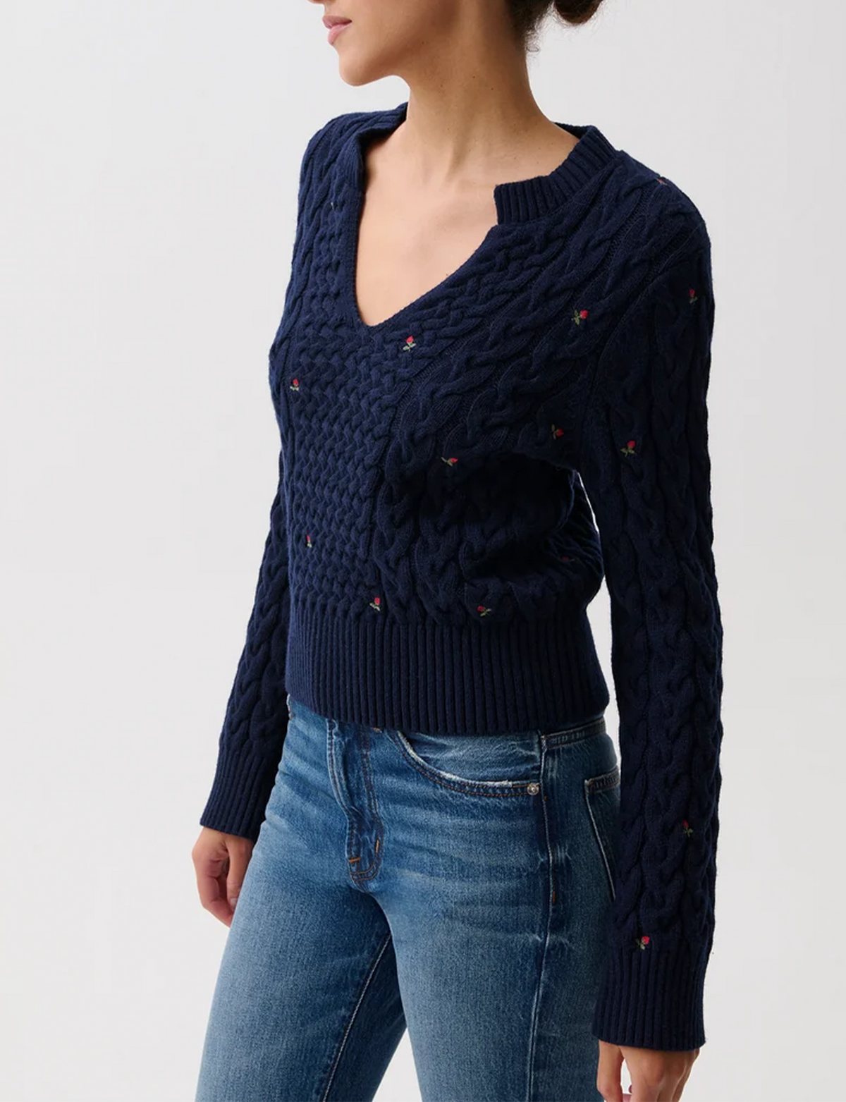 Shana Cable Sweater, Soft Night