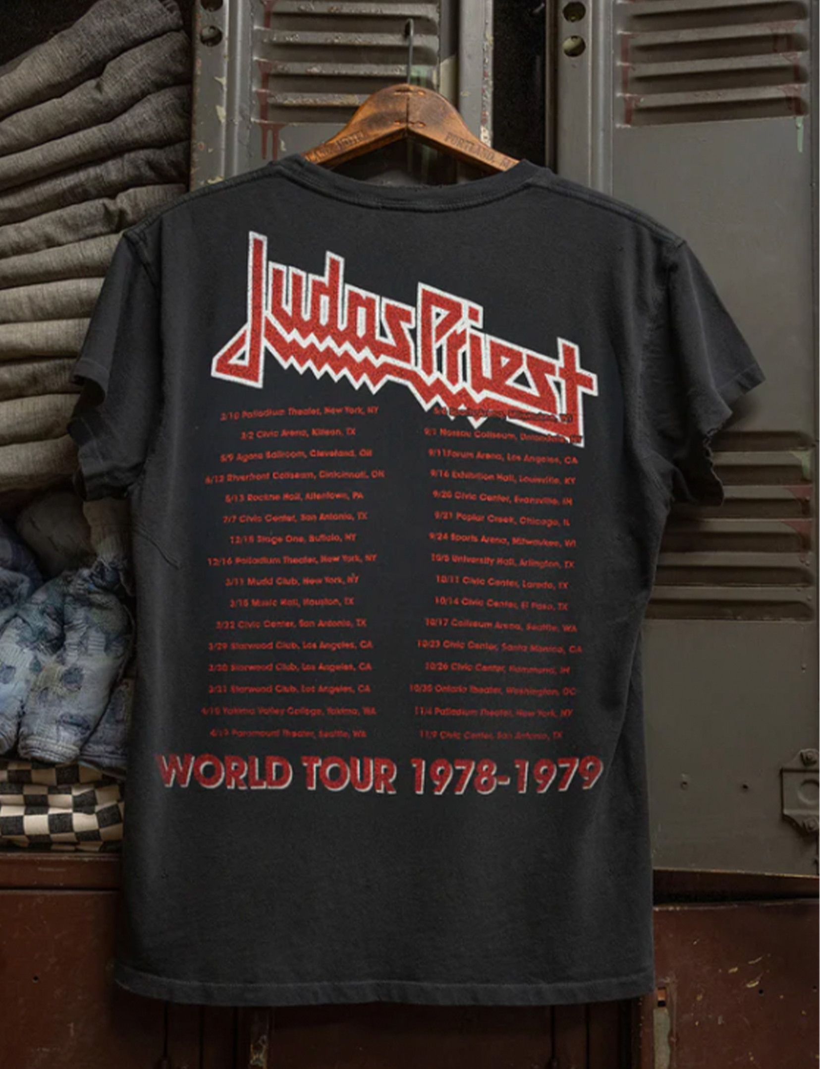 Judas Priest World Tour Crew Tee, Coal