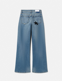 Mid Rise Wide Leg, Opal Indigo Star