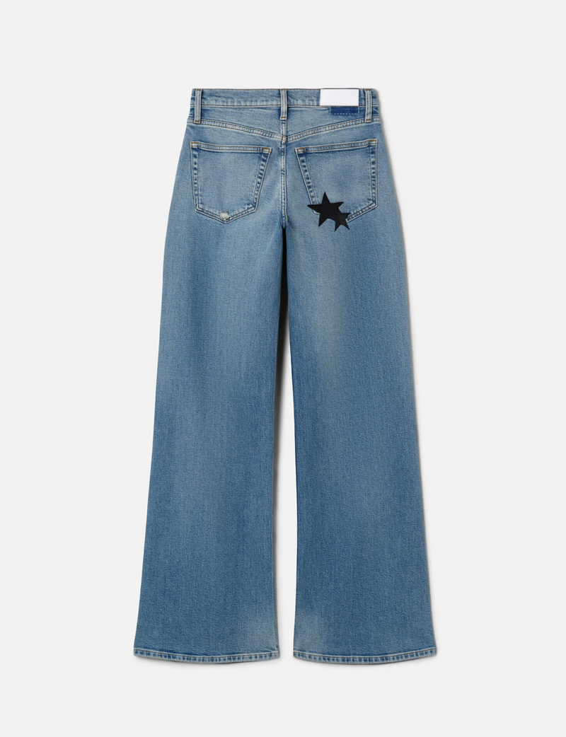 Mid Rise Wide Leg, Opal Indigo Star