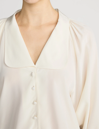 Silk Gala Shirt, Cream