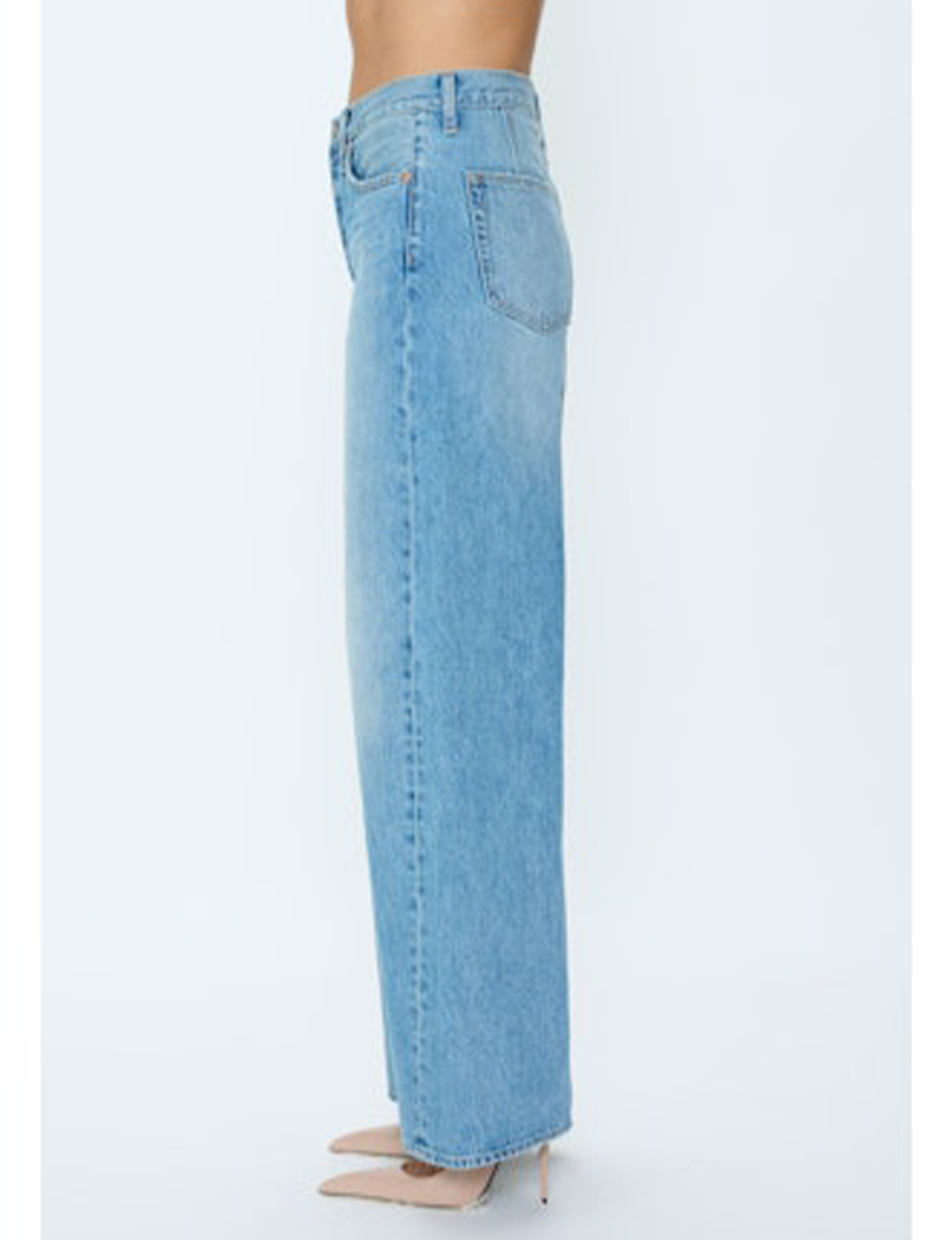 Sydney High Rise Bowed Wide Leg, Hazy