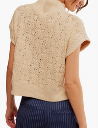 Vickie Mock Neck Sweater, Macadamia