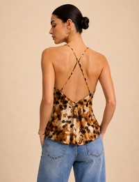 Evie Top, Brown/Combo