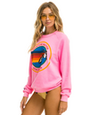 Logo Crew Sweatshirt, Neon Pink