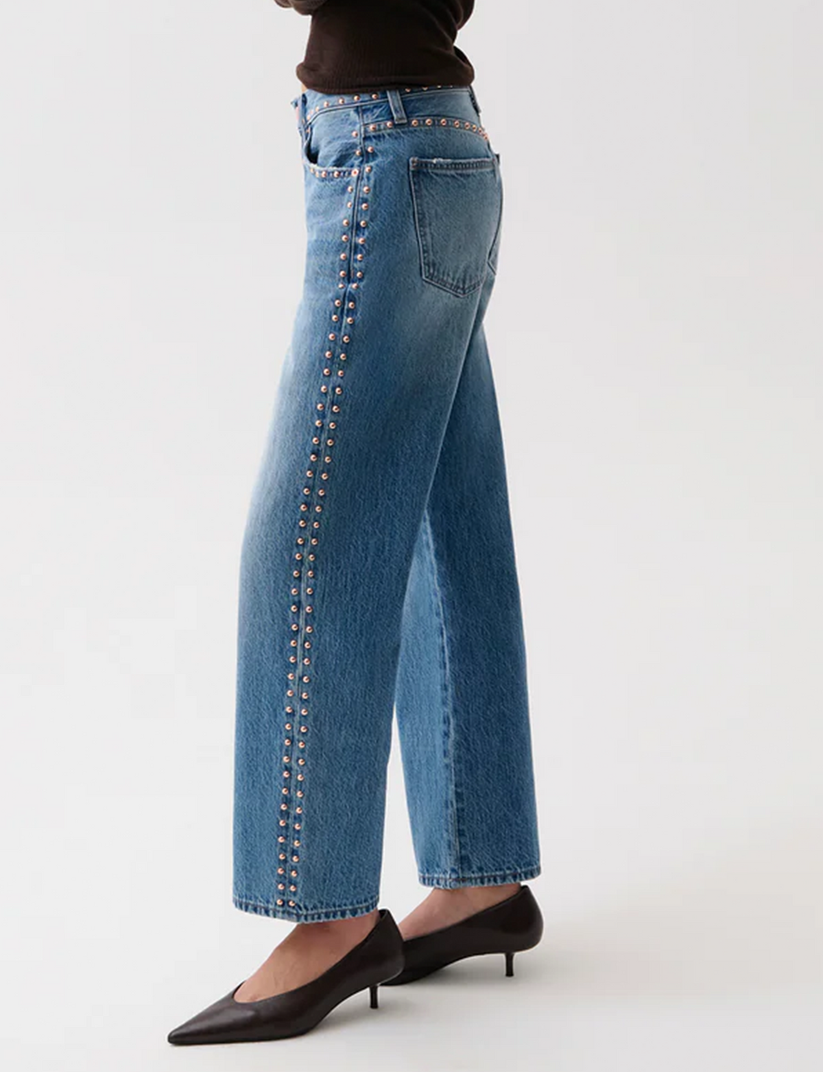 Lexi Mid Rise Bowed Jeans, Star Studded