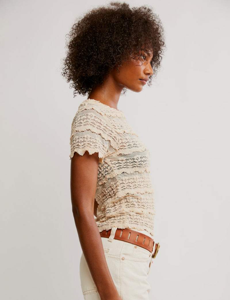 Angelina Lace Tee, Tea