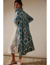 Brick Lane Jacquard Maxi Shirt Jacket, Blue/Combo