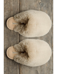 Snowball Slipper, Taupe Faux Fur