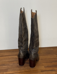Frye Tall Leather Boots, Distressed Grey
