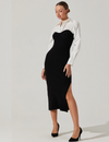 Allyn Sweater Dress, Black/White