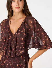 Lilah Dress, Eggplant Floral