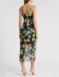 Giselly Dress, Black/Ditsy Floral
