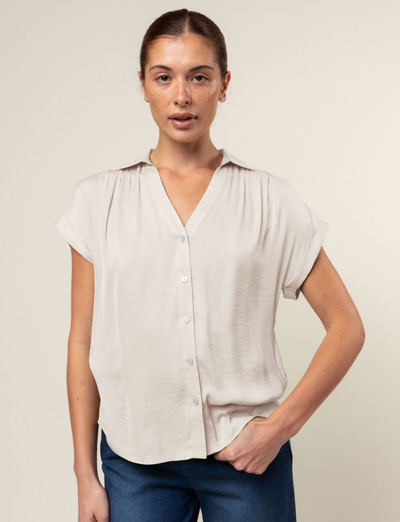 Laney Blouse, Winter White