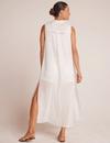 Side Slit Duster Dress, White