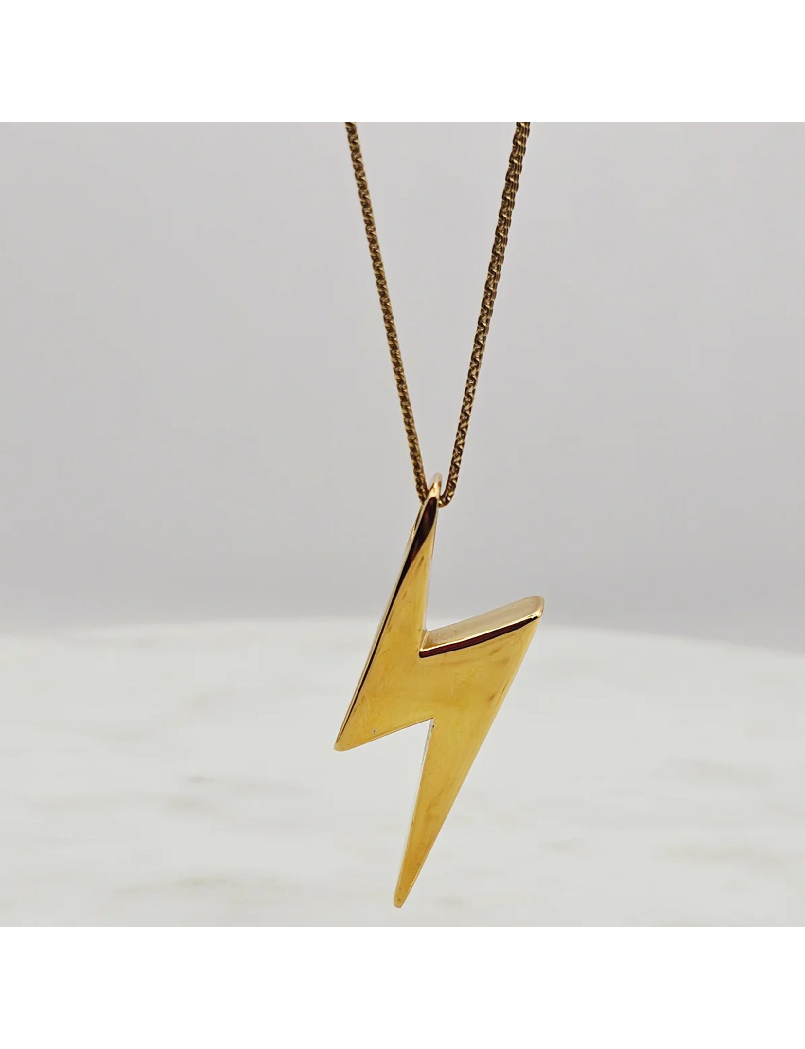 Midi Bolt Necklace, Gold