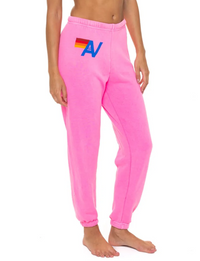 Logo Sweatpants, Neon Pink