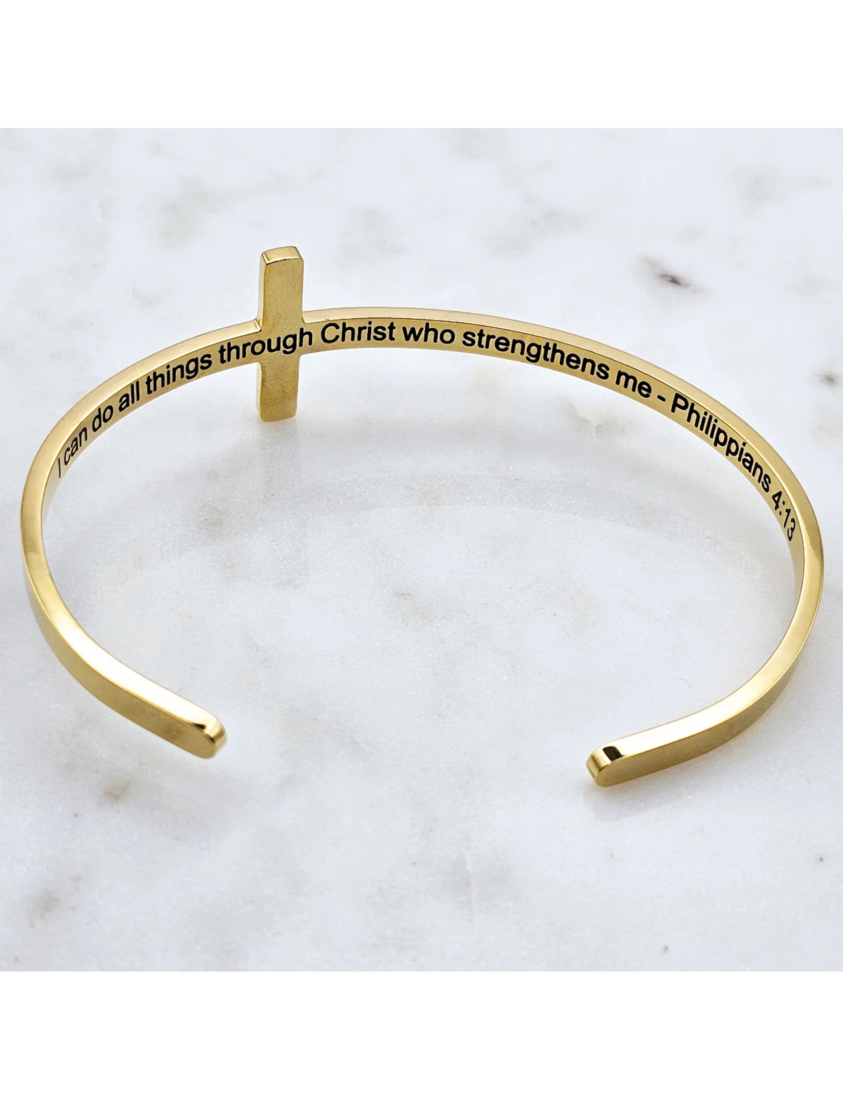 Faith Cross Cuff Bracelet, Gold