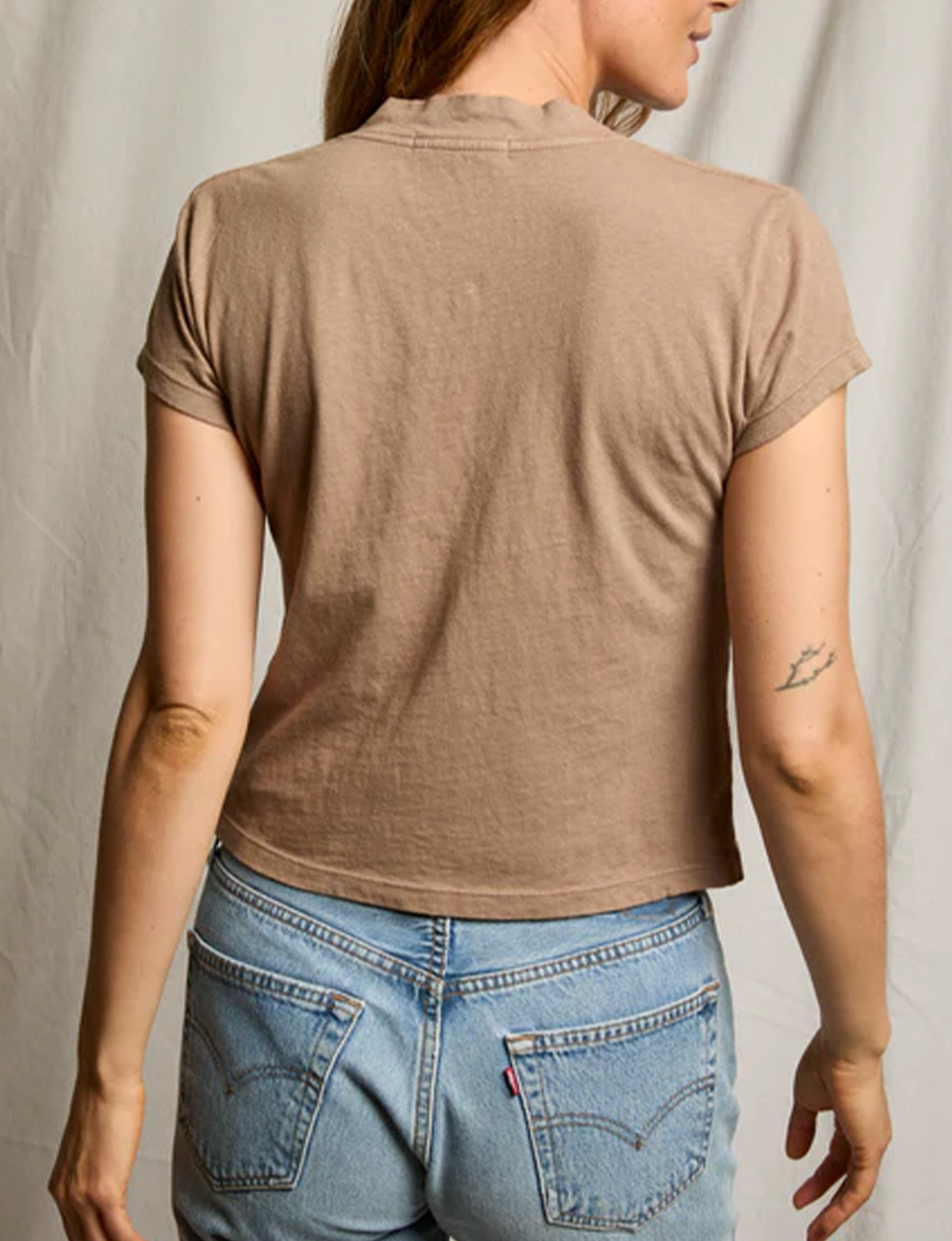 Alanis Recycled V-Neck, Mocha