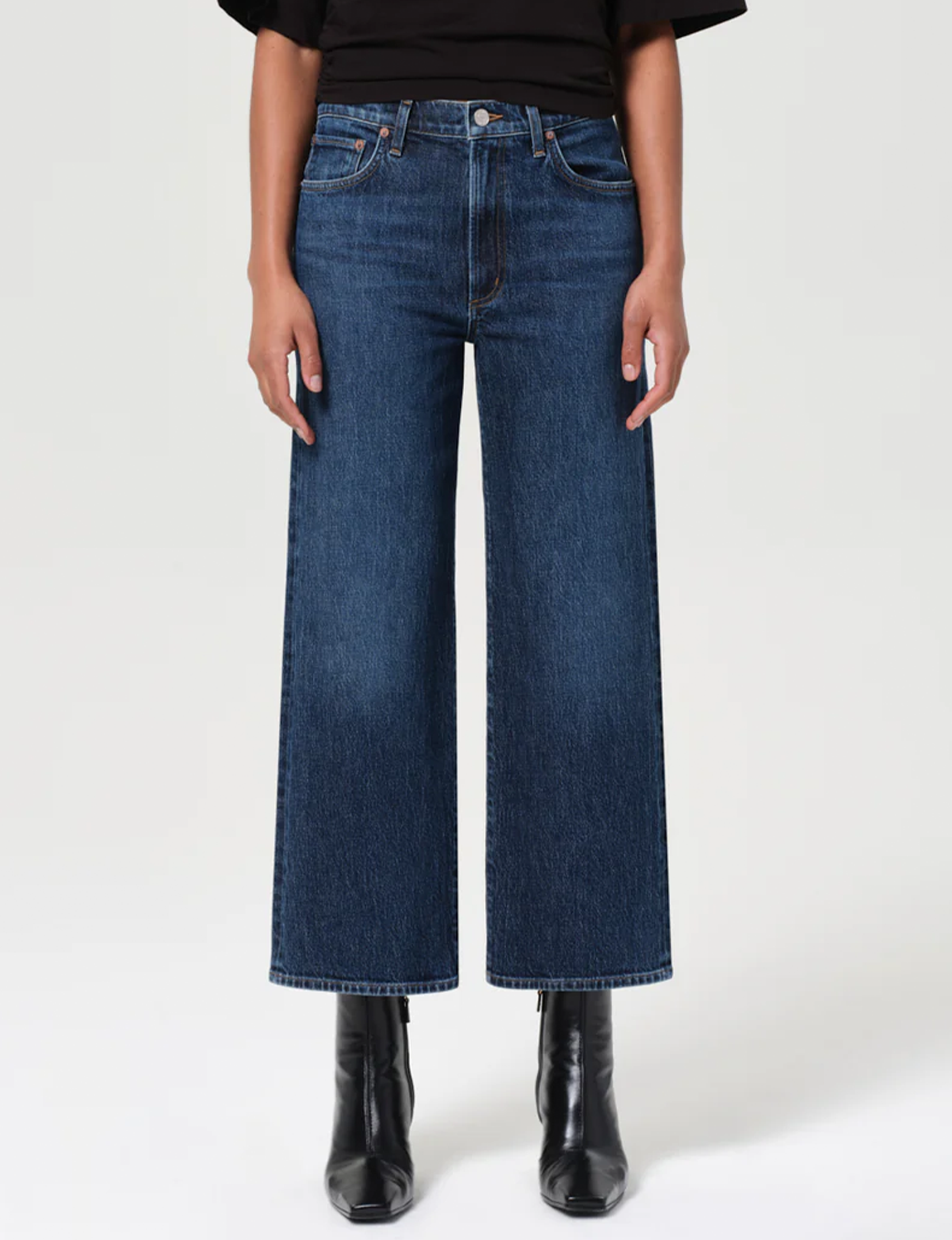 Harper Mid Rise Wide Leg Crop, Echo